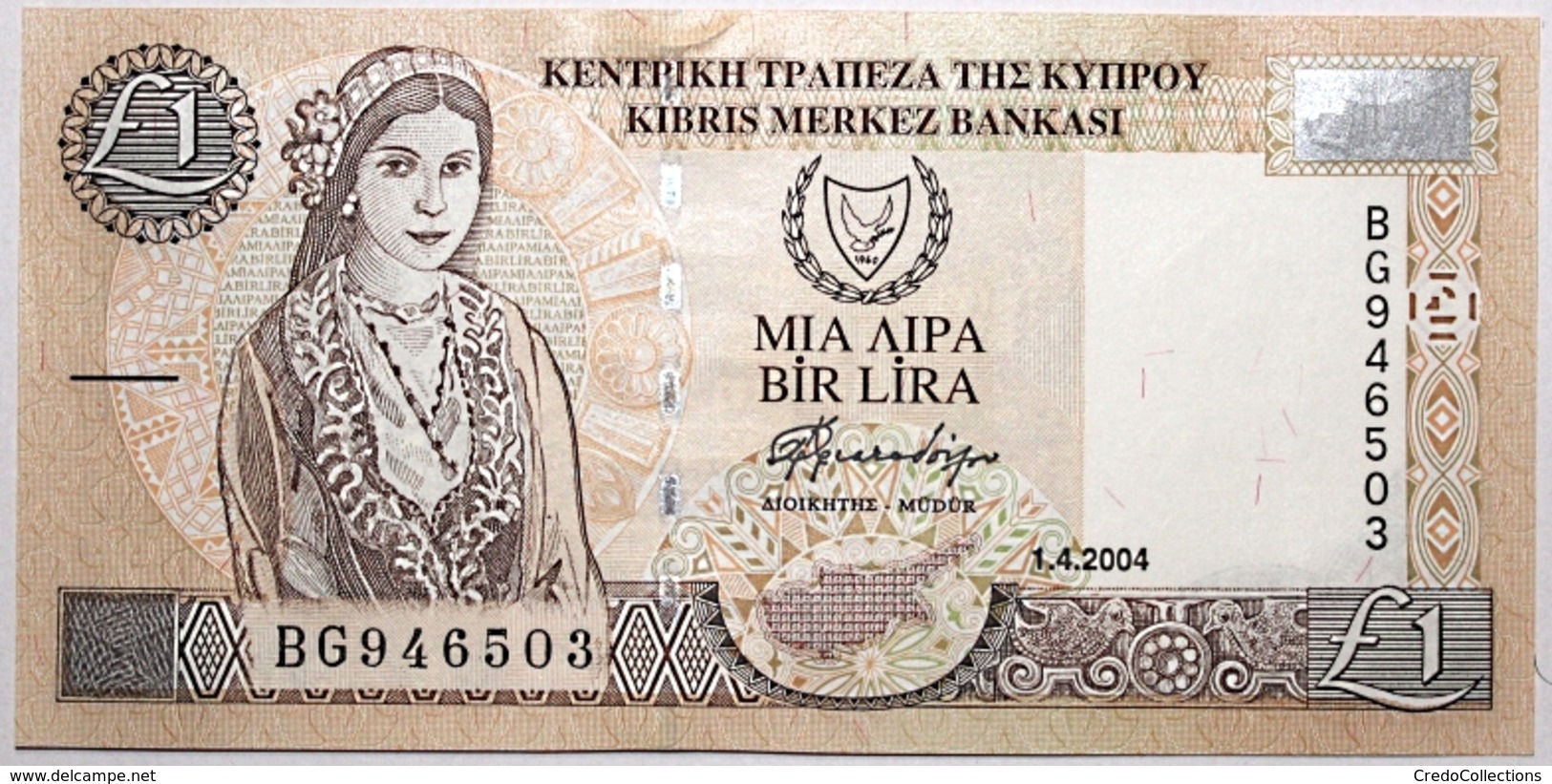 Chypre - 1 Pound - 2004 - PICK 60d - SPL - Chipre