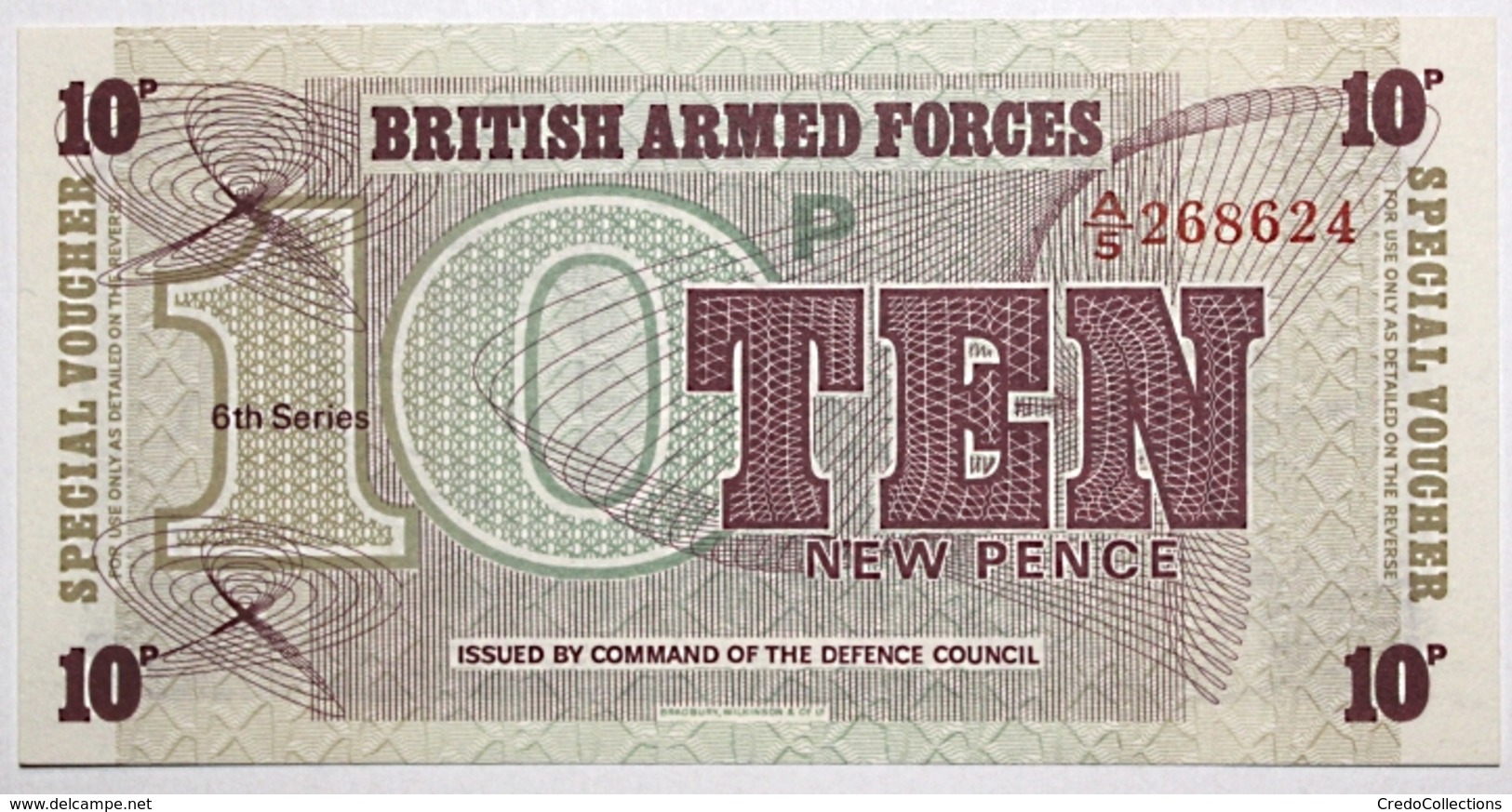 Grande-Bretagne - 10 New Pence - 1972 - PICK M48 - NEUF - British Armed Forces & Special Vouchers