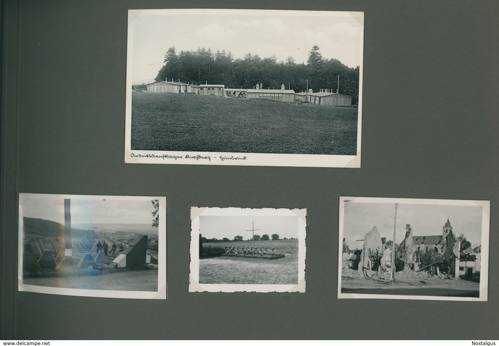 Album 225 Fotos WK 2, Augsburg-Pfersee/ Frankreich / Rumänien Zilistea/ Urkunden IX. (J) Fliegerkorps Gefechtsstand usw.