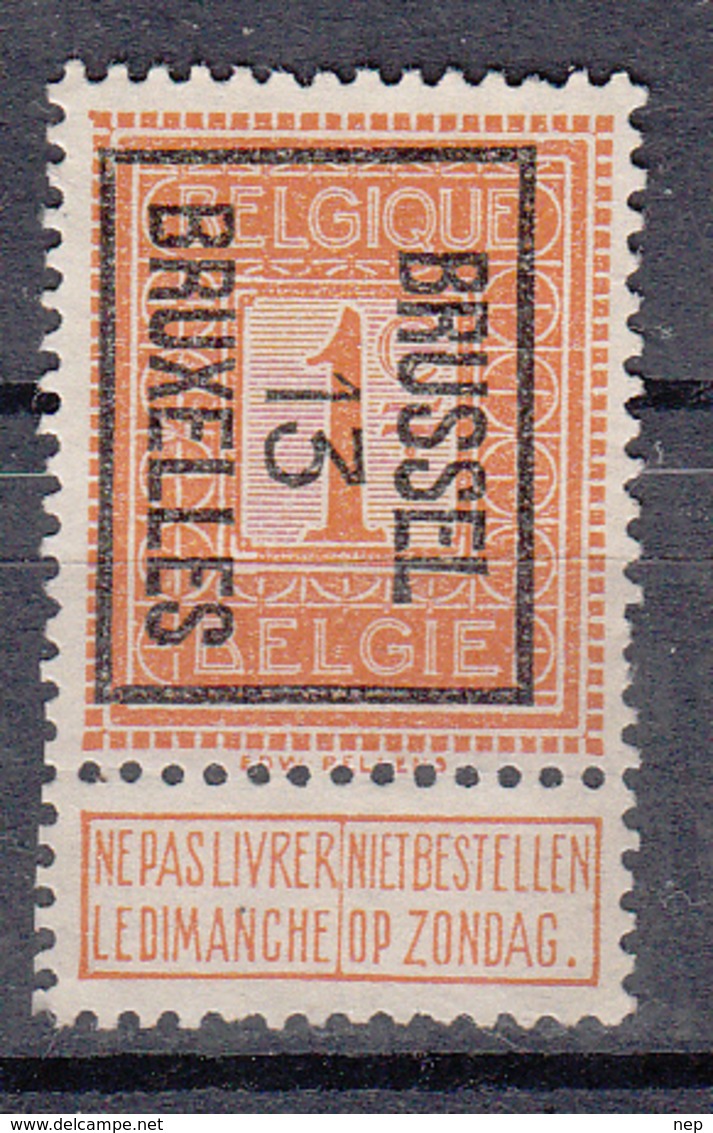 BELGIË - PREO - Nr 37 B - BRUSSEL 13  BRUXELLES - (*) - Typo Precancels 1912-14 (Lion)