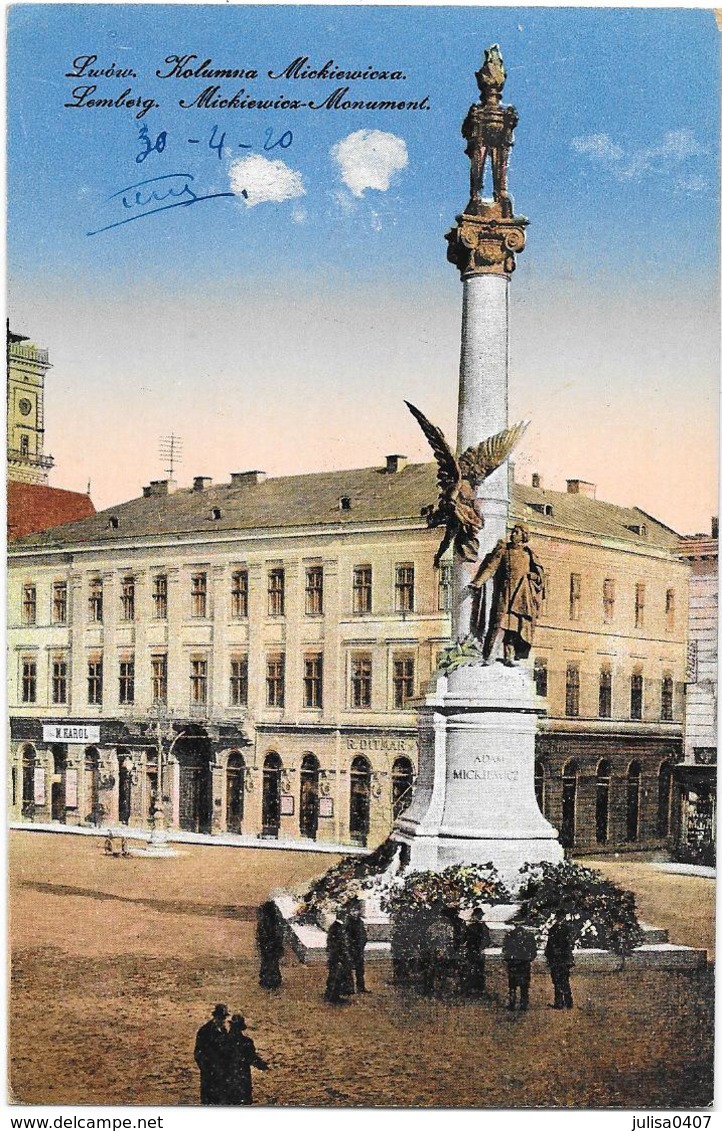 LVIV LWOW LEMBERG (Ukraine) Place Colonne Animation - Oekraïne