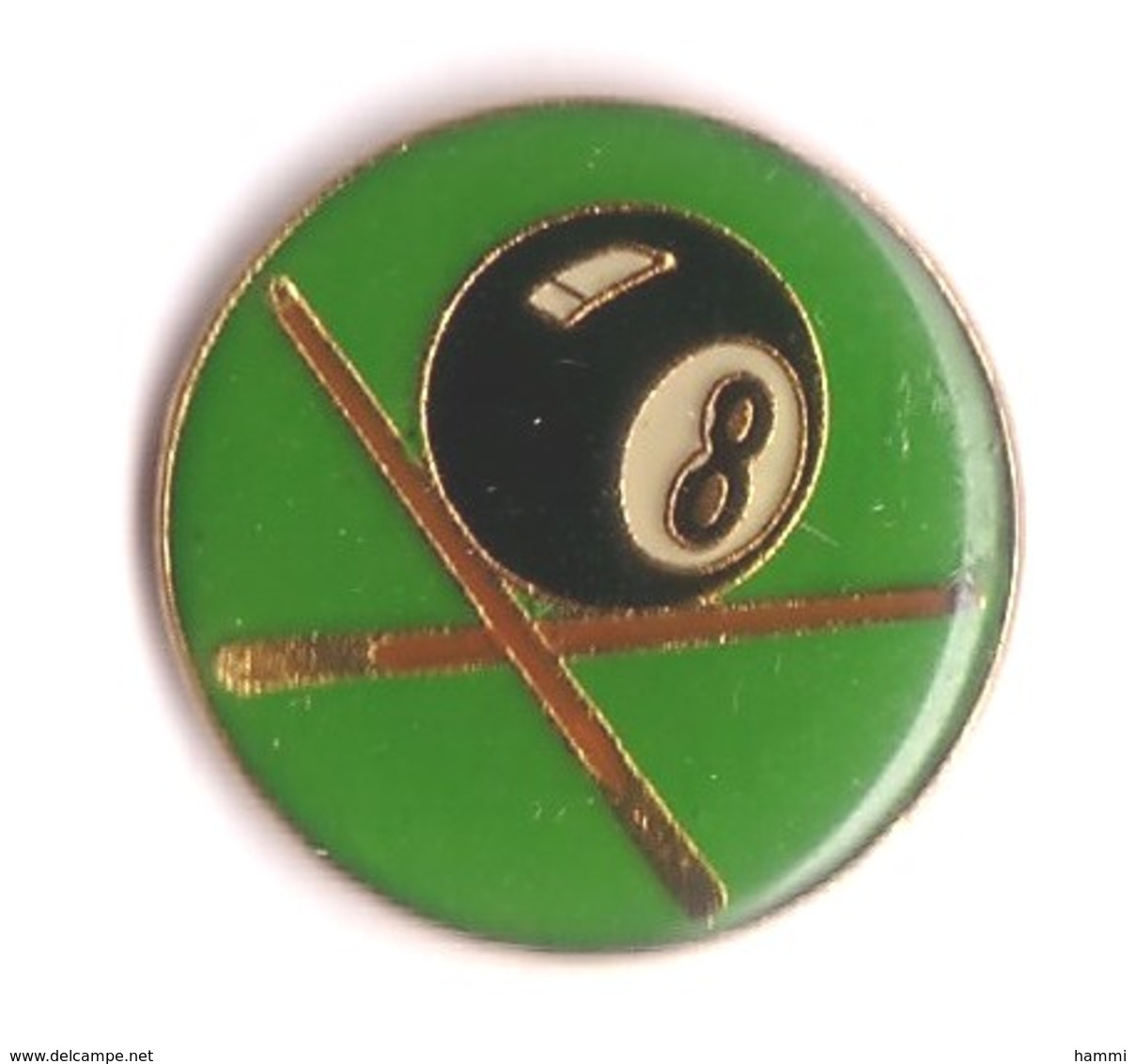 C27 Pin's Billard Boule 8 NOIRE Verte Achat Immédiat - Billares