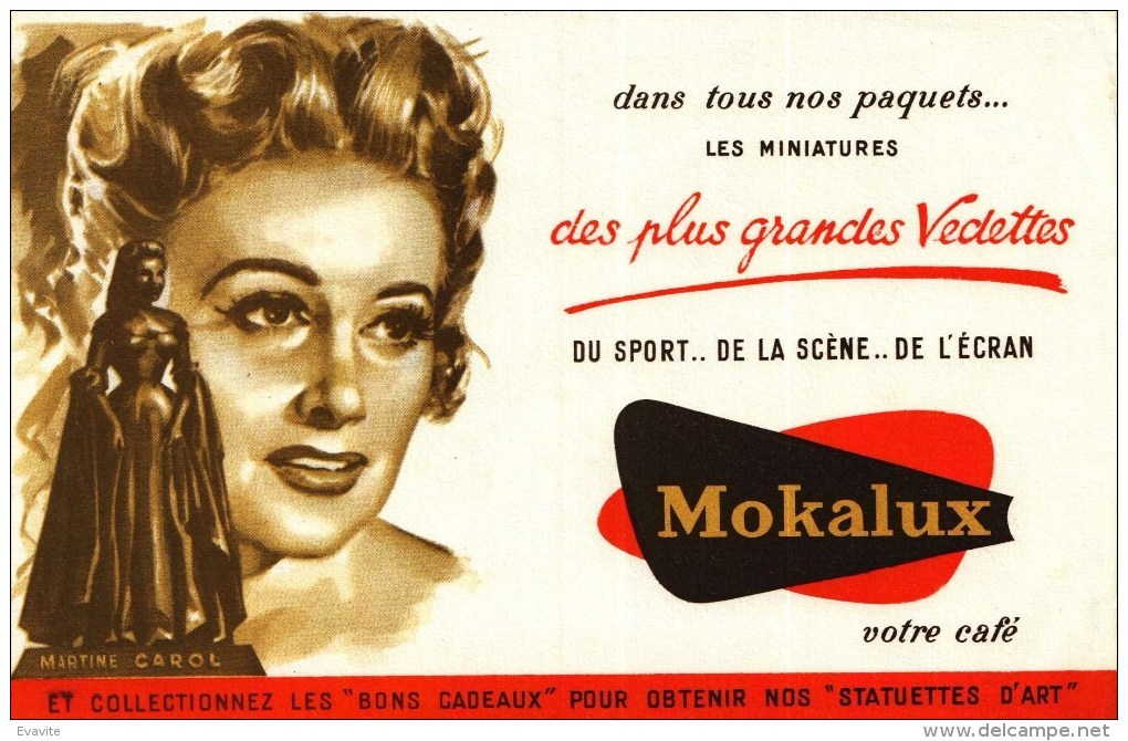 Buvard  -    Café Mokalus  'Martine Carol" - Andere & Zonder Classificatie