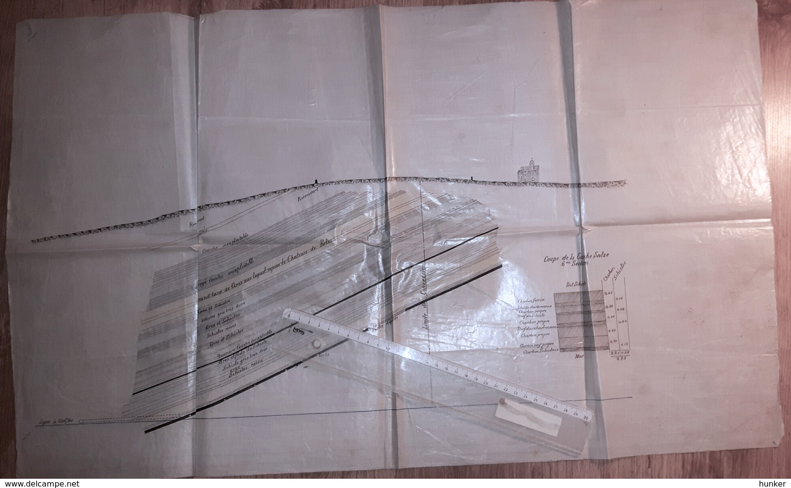 Lot 3 Plans MINES PORTES CESSOUS Gard La Vernarède Charbon Mine Mineur Cévennes 1867 - Other Plans