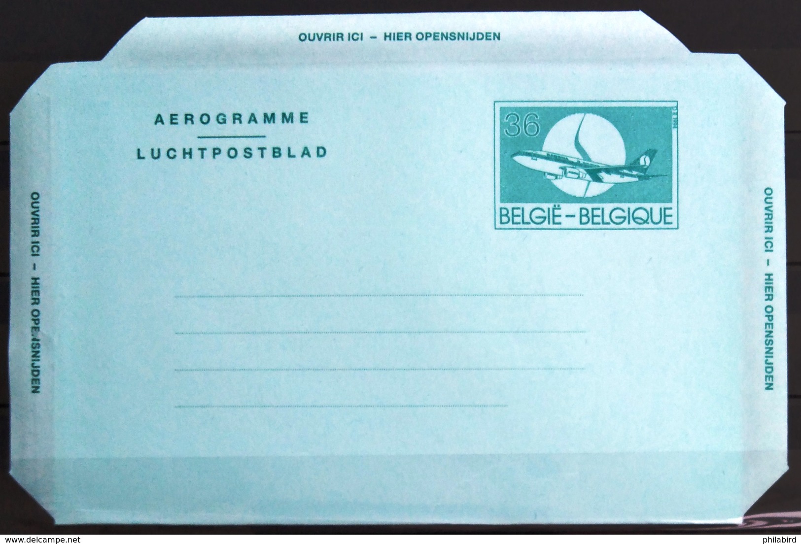 BELGIQUE                       AEROGRAMME                   NEUVE - Aerogramme