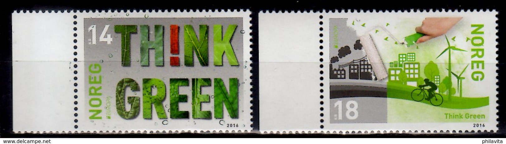 2016 Norway Europa CEPT Living Green 2v MNH** MiNr. 1912 - 1913 Joint Issue Of Europe, Bike, - 2016