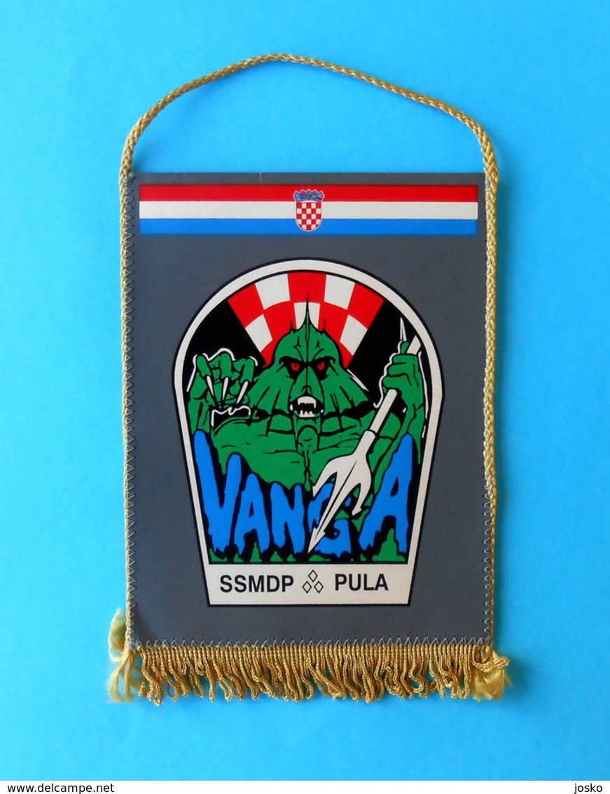 SSMDP VANGA - PULA ( Croatian Marines - Navy ) Istria - Croatia Army Larger Pennant * Kroatien Croatie Croazia Croacia - Flags