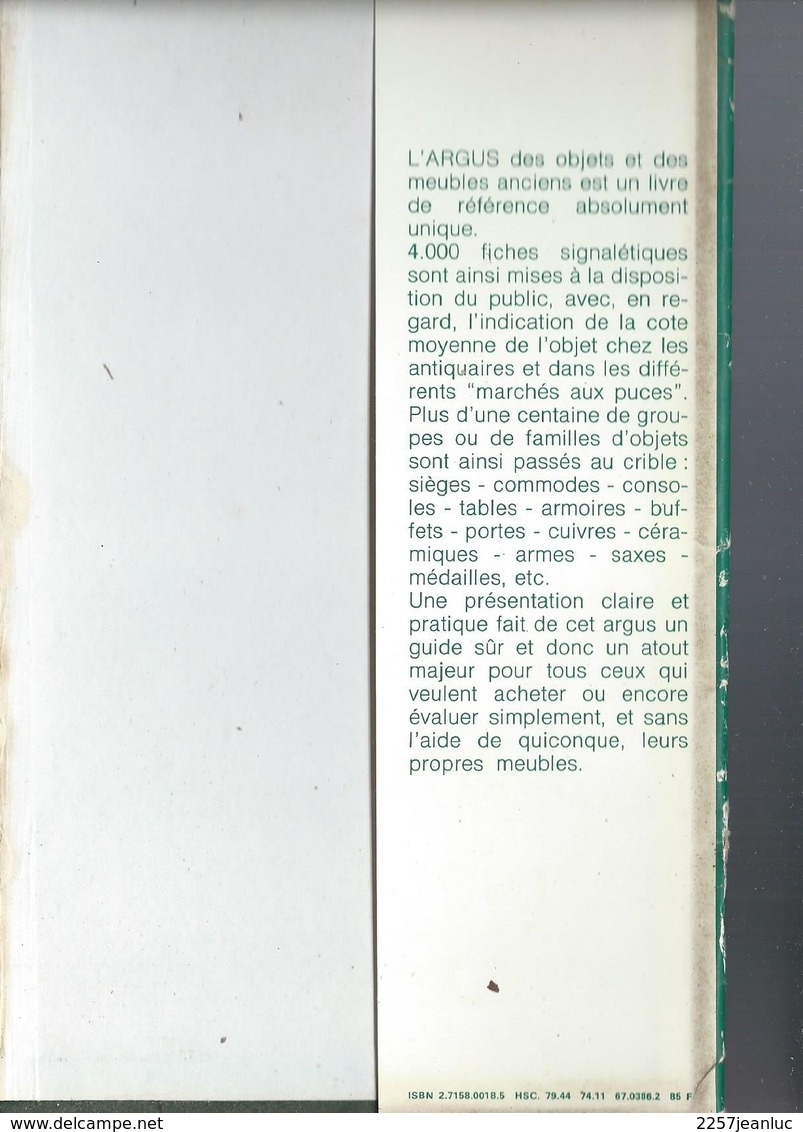 Colette Durieu - L'Argus Des Objets Et Des Meubles Anciens De 1975 De 4000 Fiches Signalétiques - Innendekoration