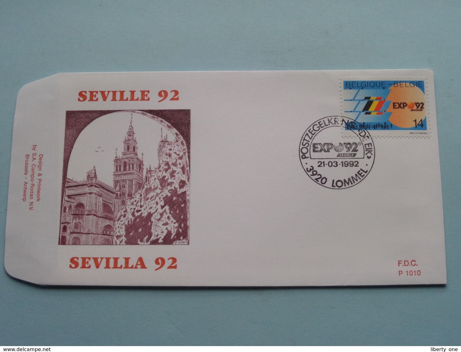 SEVILLE 92 SEVILLA ( Stamp 21-03-1992 Lommel > Zie Foto Voor Detail ) F.D.C. P 1010 / Campo-Rodan ! - 1991-2000