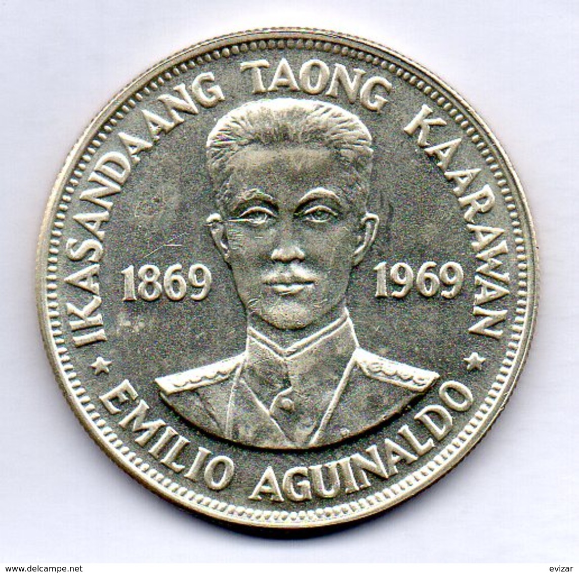 PHILIPPINES, 1 Piso, Silver, Year 1969, KM #201 - Philippines