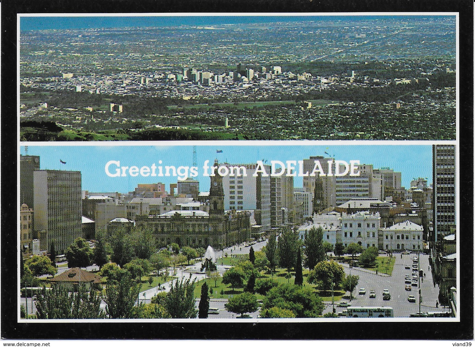 Adelaide - Vue Depuis Le Mont Lofty Kiosk Et Victoria Square Au Centre Ville - Adelaide