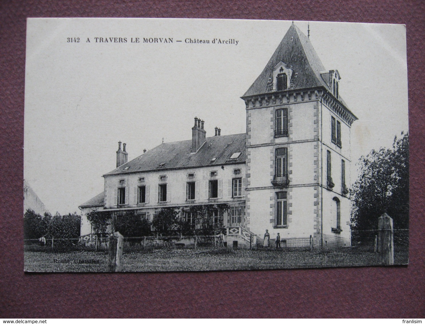 CPA 58 LIMANTON Série A TRAVERS LE MORVAN Chateau D'Arcilly ANIMATION Petit Plan Canton CHATEAU CHINON - Autres & Non Classés