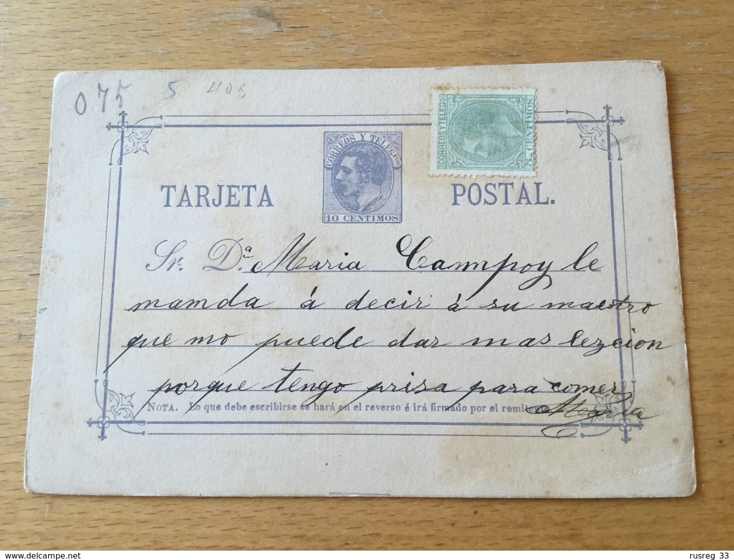 FL3603 Spanien Ganzsache Stationery Entier Postal P 7I - 1850-1931