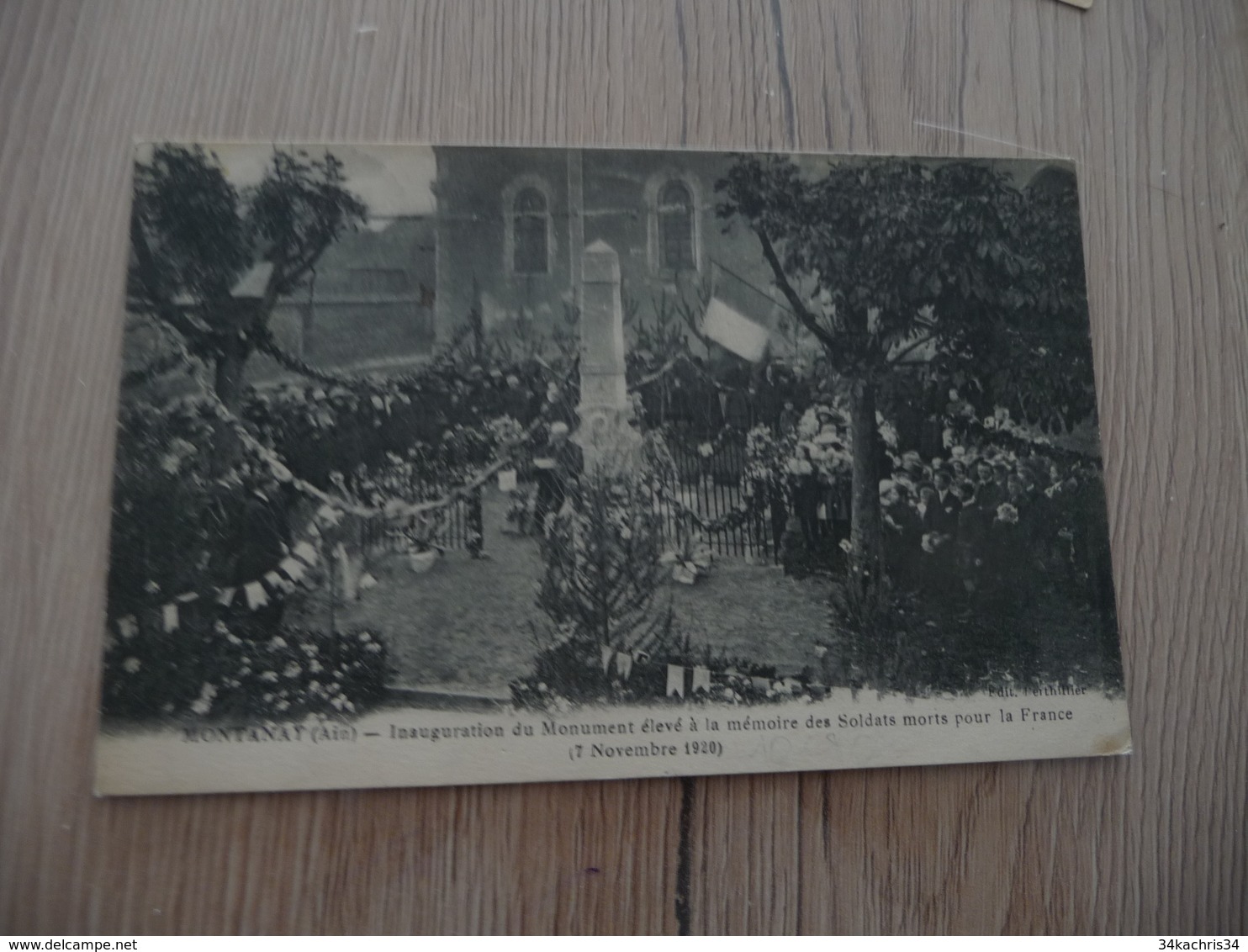 CPA 01 Ain Montanay Inauguration Du Monument élevé à La Mémoire Des Soldats Morts 1920 - Ohne Zuordnung