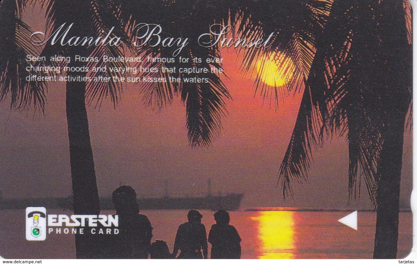 TARJETA DE FILIPINAS DE MANILA BAY SUNSET 150 UNITS (128PETA) EASTERN - Filippine