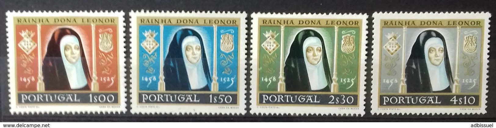 PORTUGAL N° 853 à 856 COTE 15 € NEUFS * MH SERIE COMPLETE DE 4 VALEURS NAISSANCE DE LA REINE DONA LEONOR - Ungebraucht