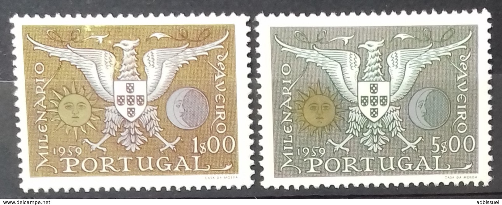 PORTUGAL N° 857 Et 858 COTE 20 € NEUFS * MH FONDATION DE LA VILLE DE AVEIRO 1959. Voir Description - Nuevos