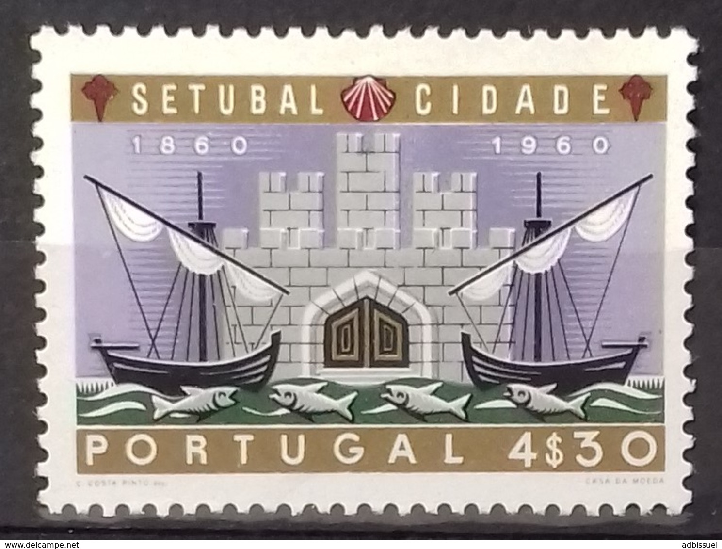 PORTUGAL N° 887 COTE 22,50 € NEUF ** MNH CENTENAIRE DE LA VILLE DE SETUBAL 1961 - Ungebraucht