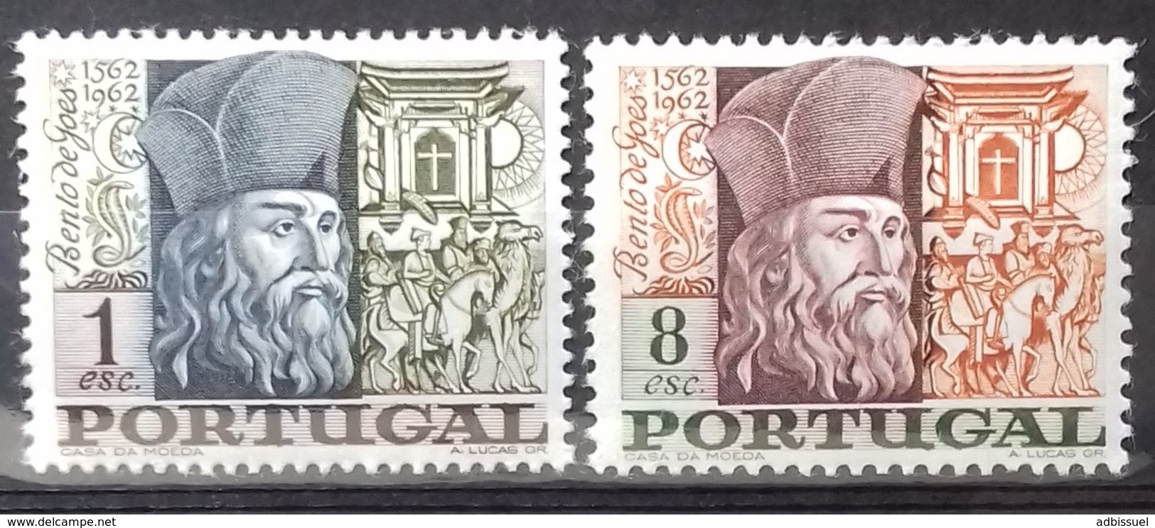 PORTUGAL N° 1030 à 1031 COTE 2,50 € NEUFS ** MNH HOMMAGE A BENTO DE GOES  1968 - Neufs