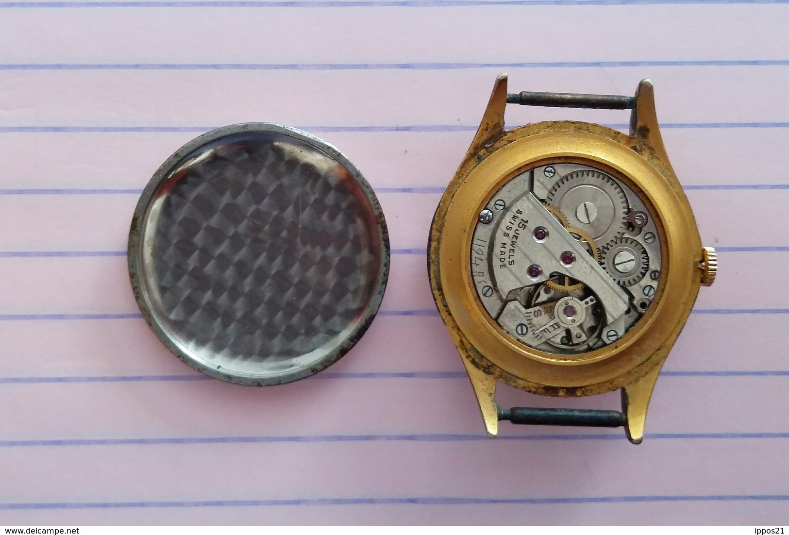 WATEX , Man Watch 29 Mm Type AS 1194 In Working Condition, 1960s. - Horloge: Antiek
