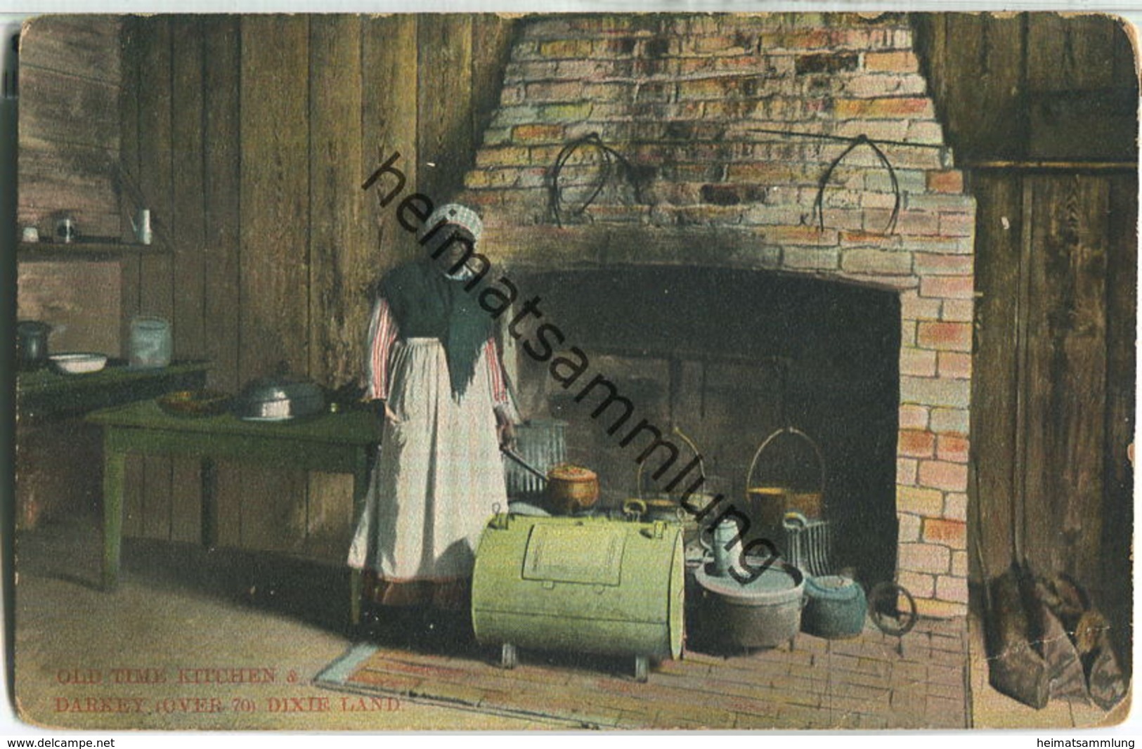 African-Americans - Old Time Kitchen - Old Woman - Black Americana