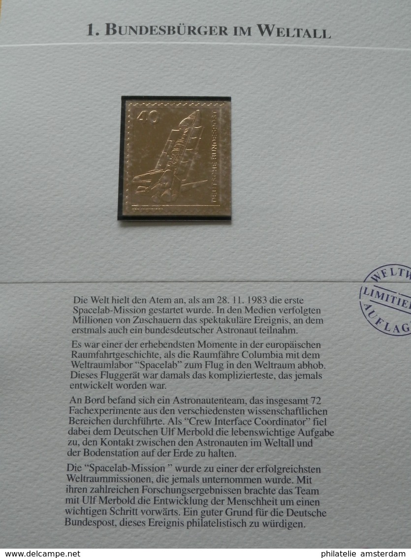 Germany Federal Republic 1947-1991: Rarities in limited 99.8% fine gold edition