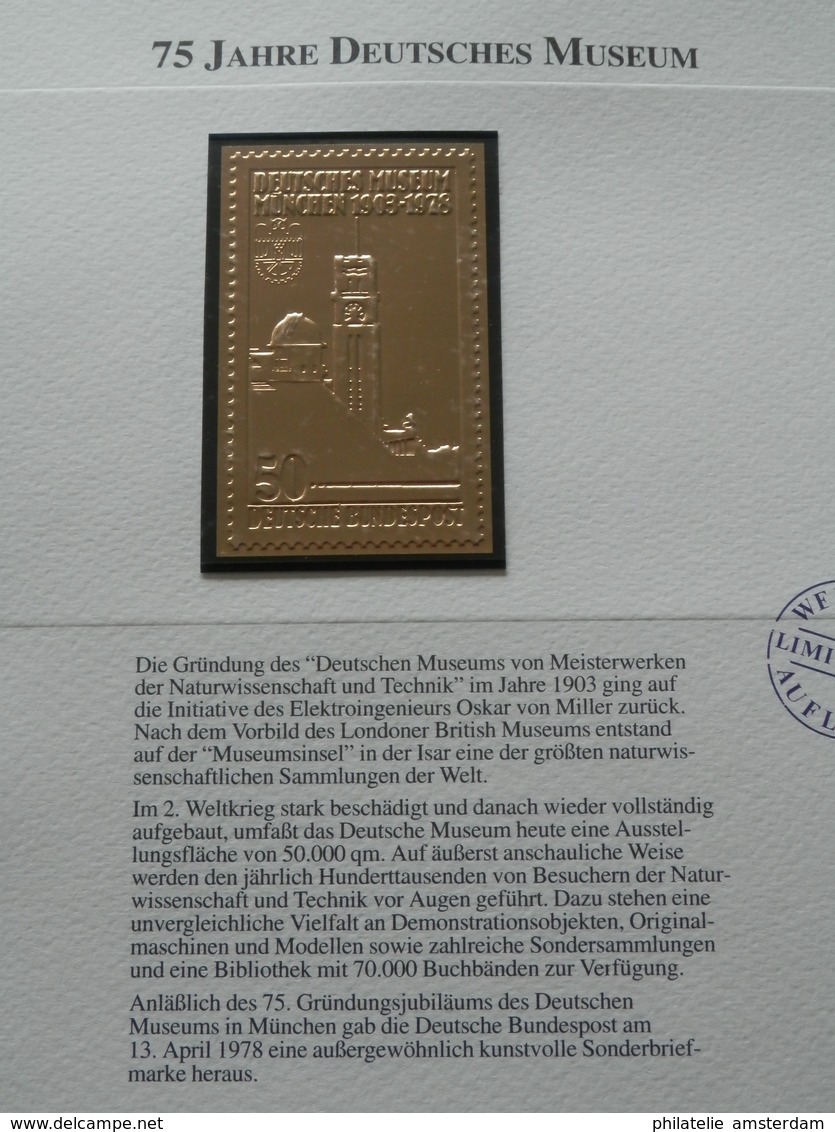 Germany Federal Republic 1947-1991: Rarities in limited 99.8% fine gold edition