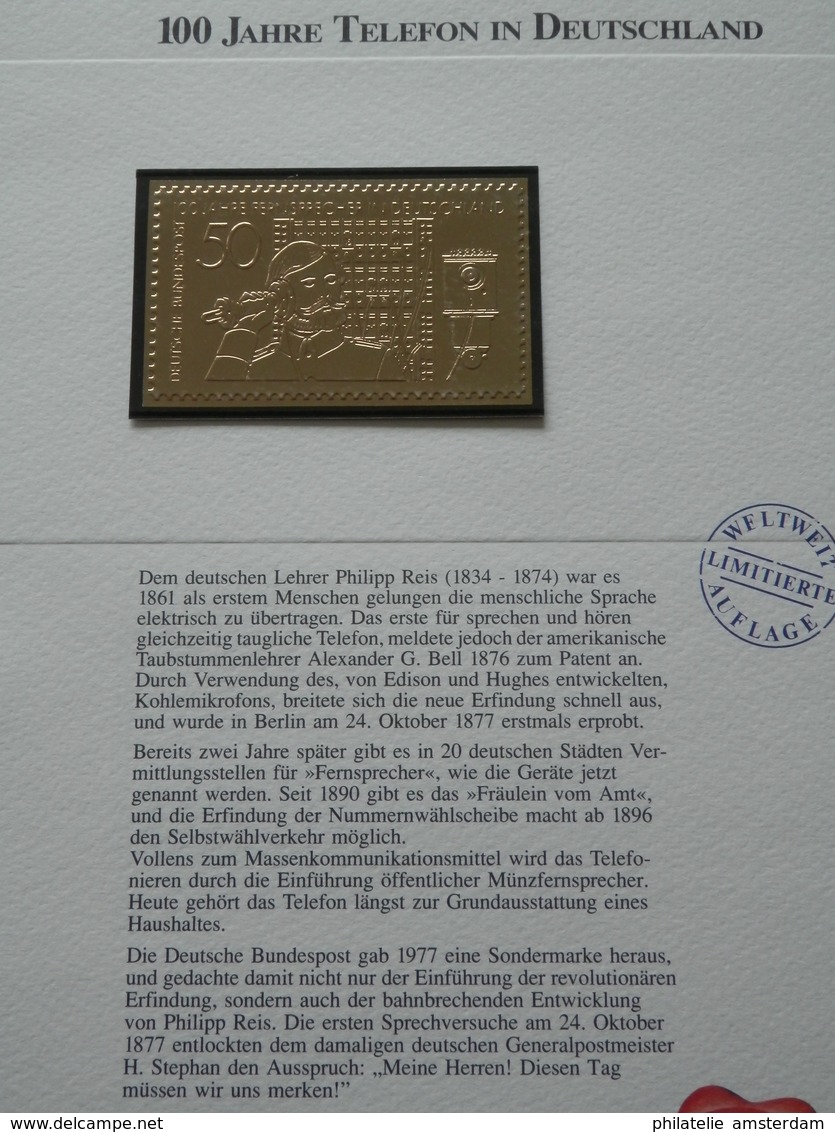 Germany Federal Republic 1947-1991: Rarities in limited 99.8% fine gold edition