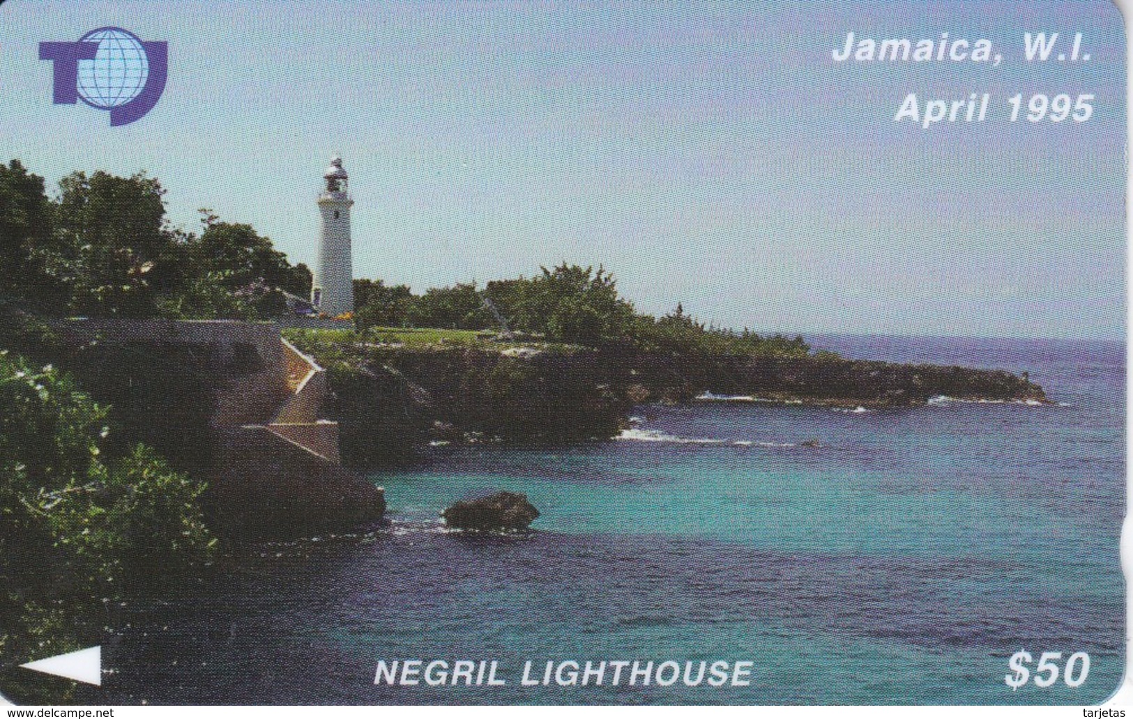 19JAMA - TARJETA DE JAMAICA DE NEGRIL LIGHTHOUSE - Jamaïque