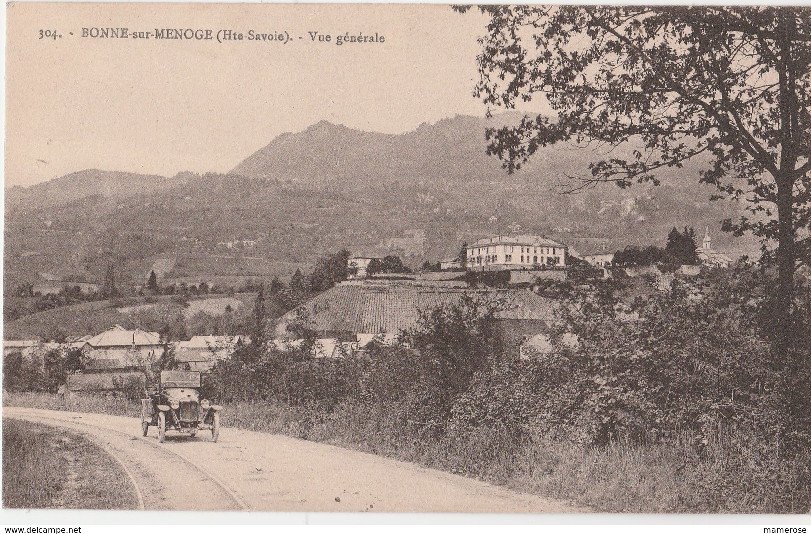 BONNE-SUR-MENOGE (Hte-Savoie). Vue Générale. Voiture (Transports: Automobile: Voitures De Tourisme) - Bonne