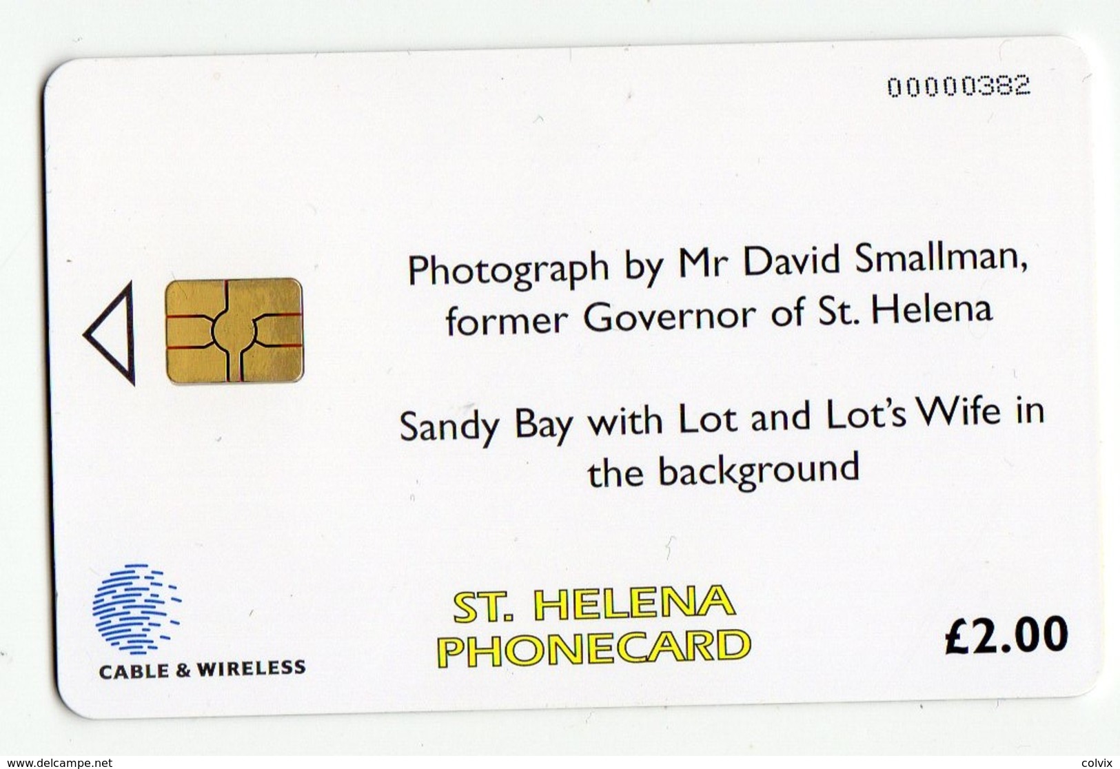 SAINTE-HELENE  REF MV CARDS STH-C-01 £2 SANDY BAY NEUF MINT 2000 Ex. - Isla Santa Helena