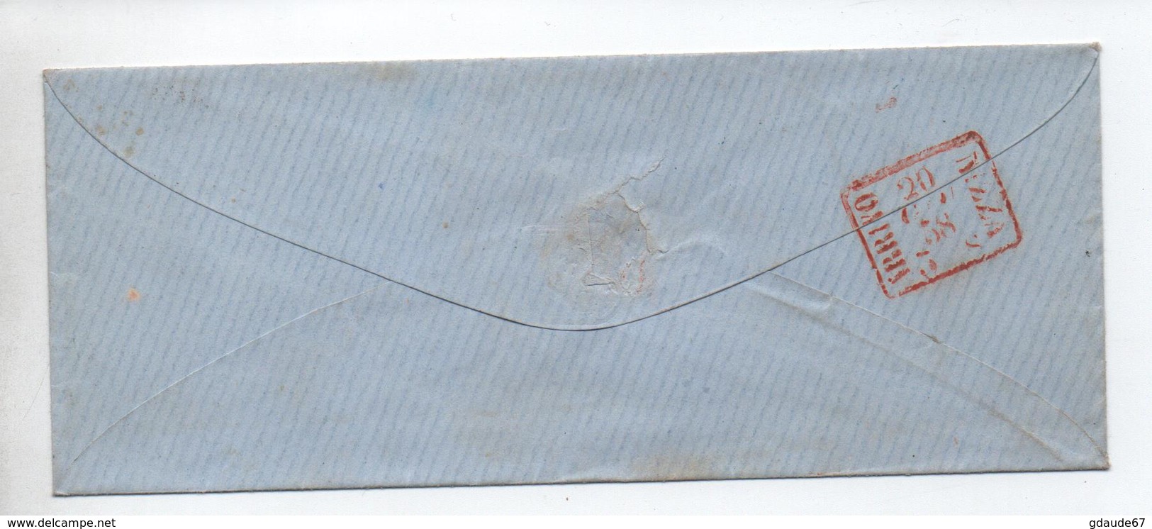 1858 - ENVELOPPE De BORDIGHERA Avec CACHET SARDE Pour NICE - Sardinië