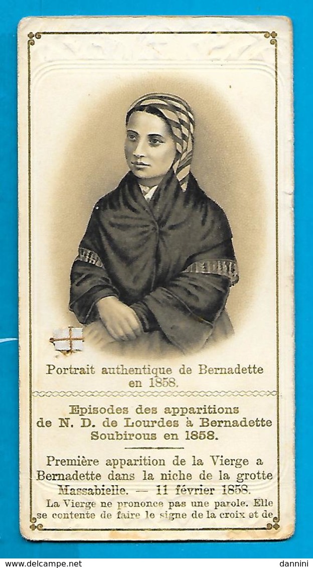 Relic   Reliquia    St. Bernadette - Devotion Images