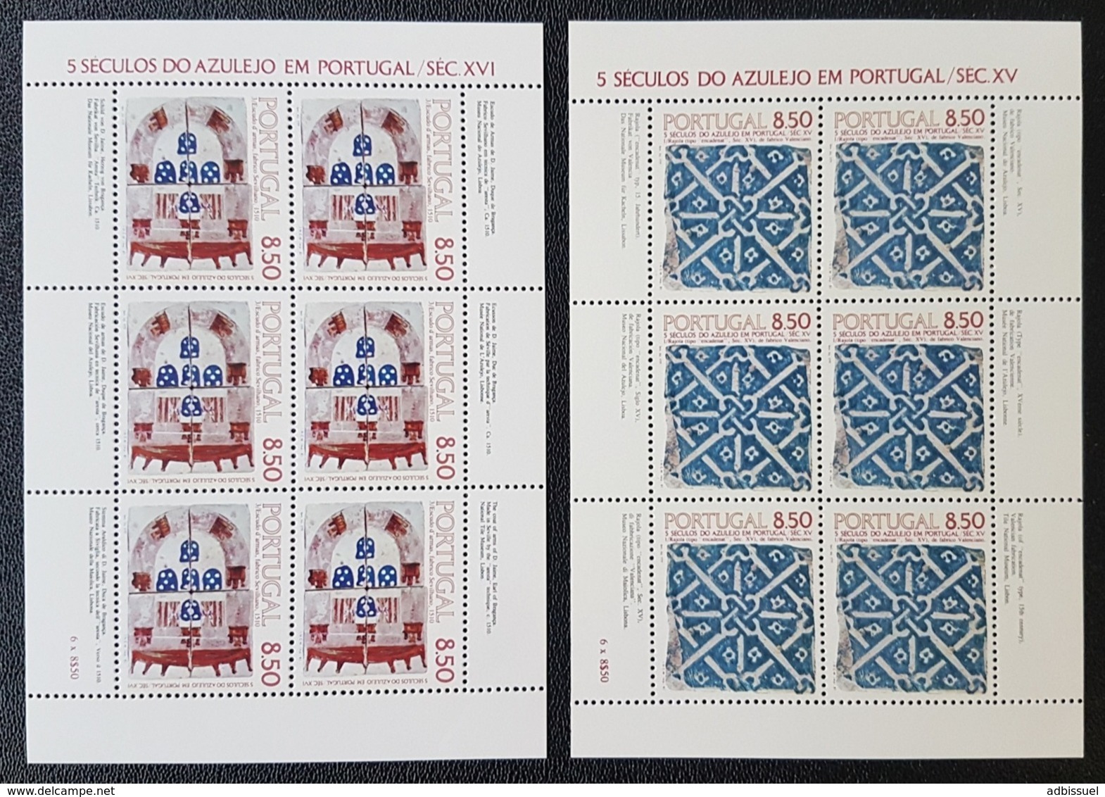 PORTUGAL Cote 18 € 1981 N° 1506a + 1517a ** (MNH) TB - Blocks & Sheetlets