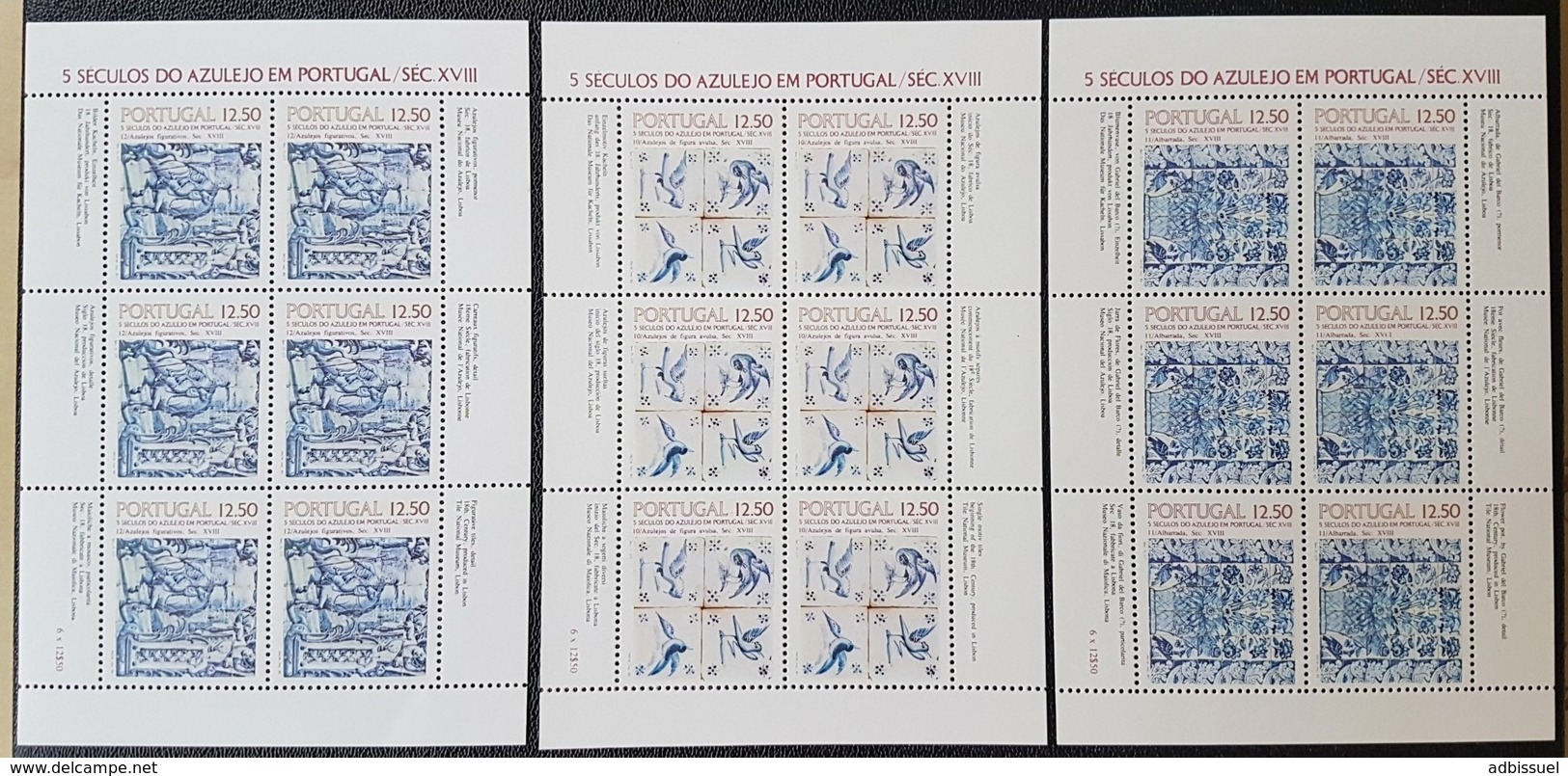 PORTUGAL Cote 27 € 1983 N° 1582a + 1890a + 1593a ** (MNH). TB - Blocks & Sheetlets