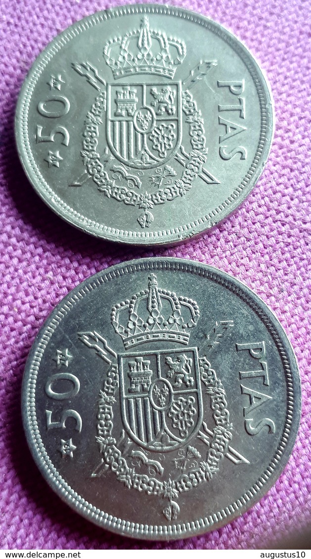 SPANJE : 2 X 50 PESETAS  1975  Ster 79 - 50 Peseta