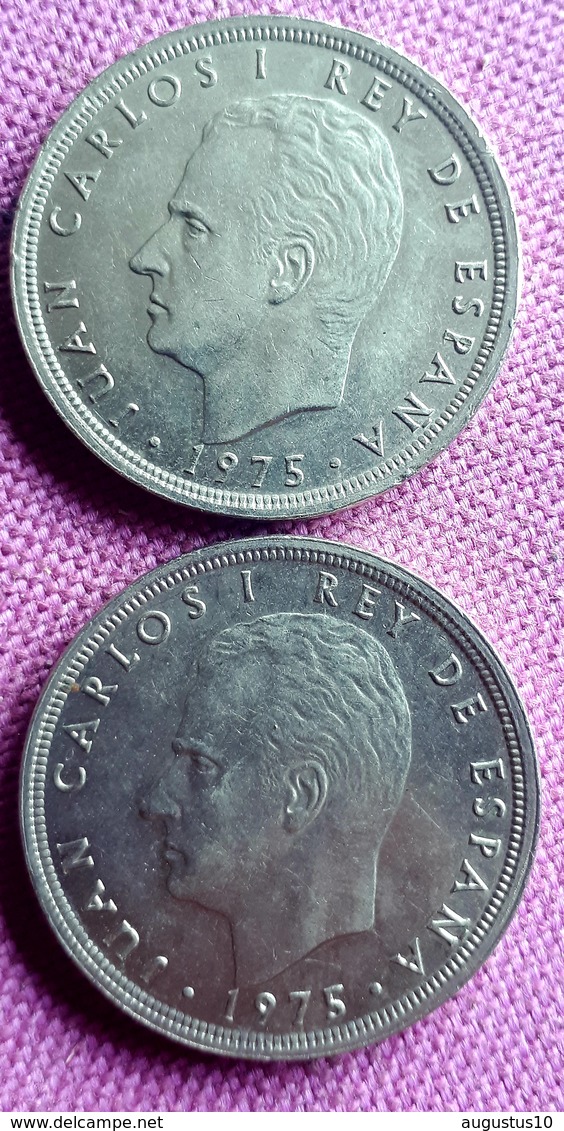 SPANJE : 2 X 50 PESETAS  1975  Ster 79 - 50 Peseta