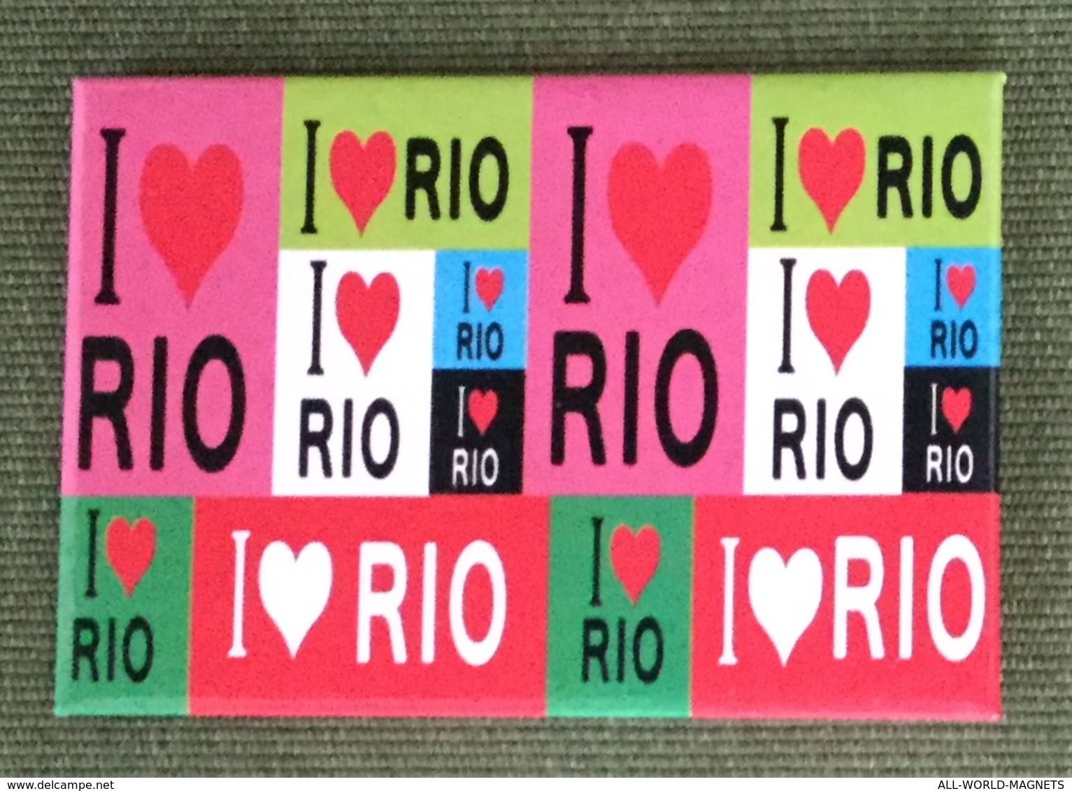 I Love Rio Fridge Magnet, From Brazil - Magnete