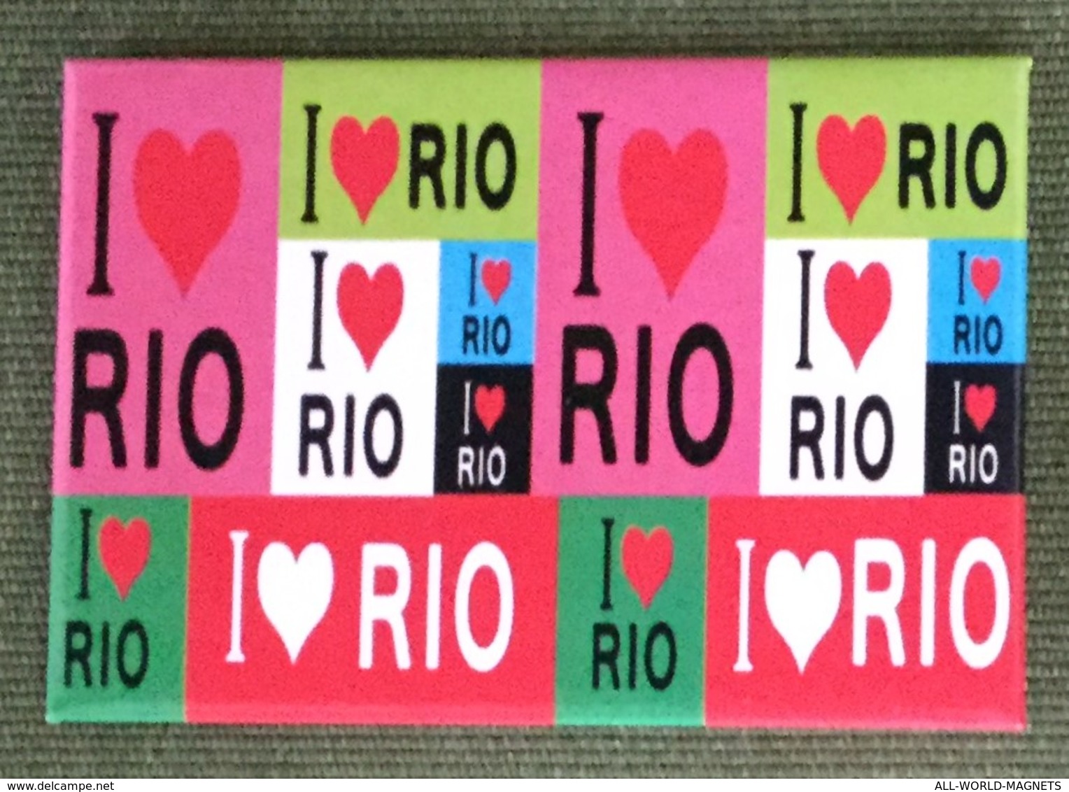 I Love Rio Fridge Magnet, From Brazil - Magnete