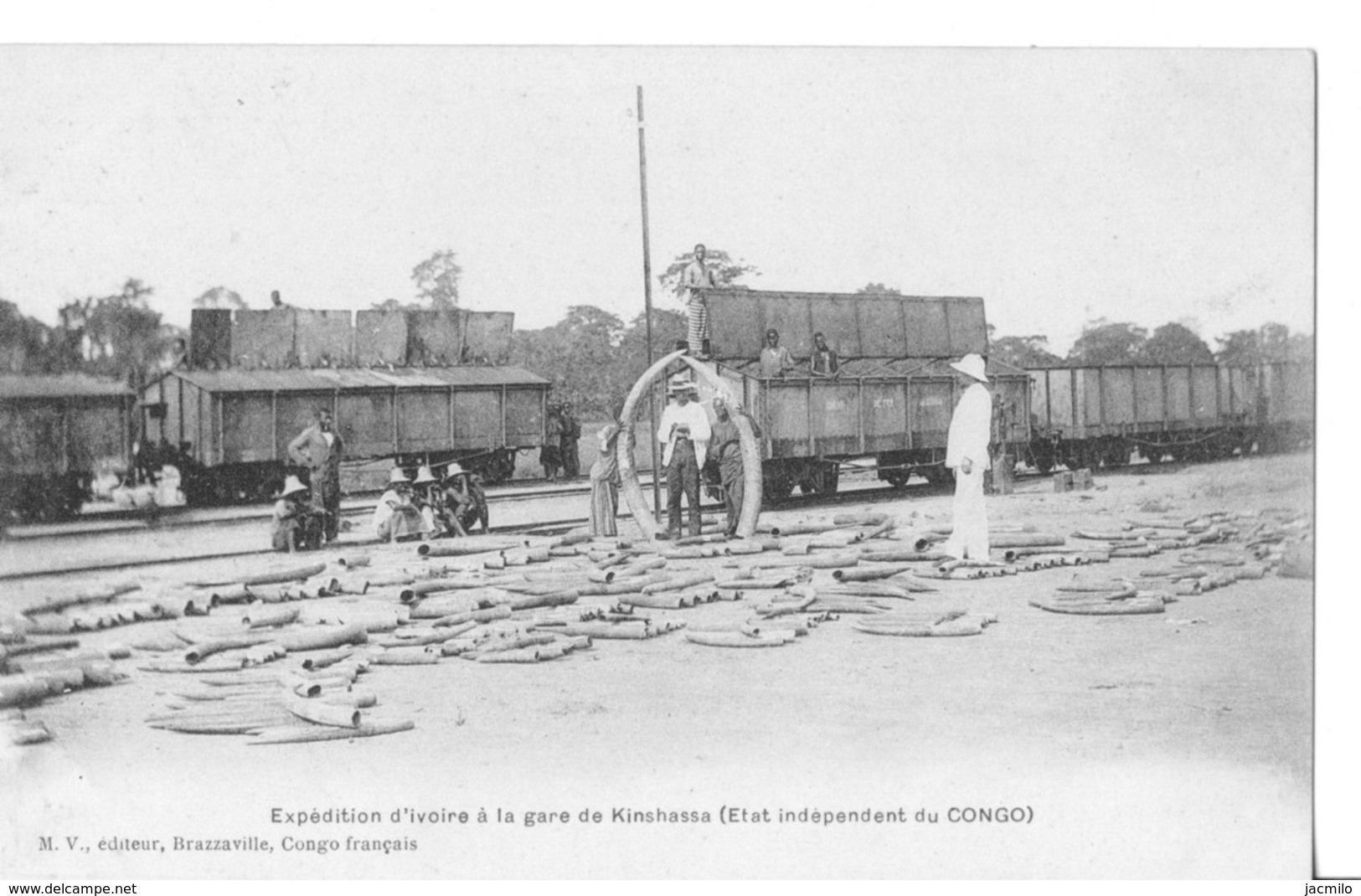 Expédition D'ivoire à La Gare De Kinshassa (Etat Indépendent Du CONGO).  ETAT NEUF. Voir SCANS Recto-verso - Kinshasa - Leopoldville