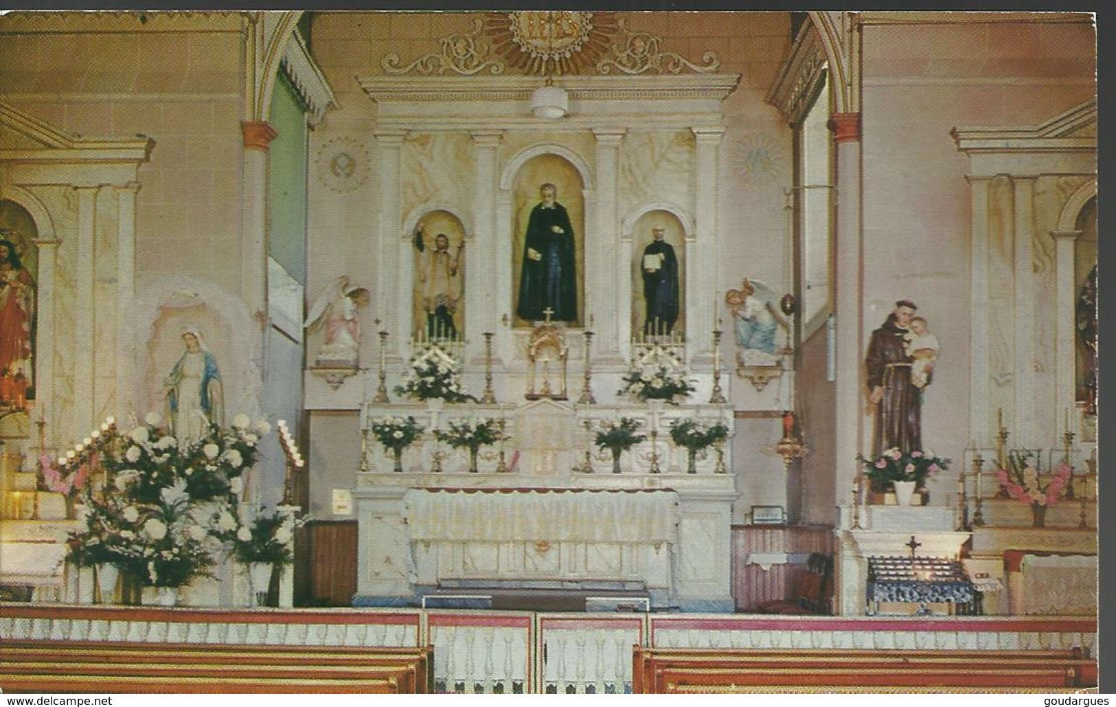 Altar Of San Felipe De Neri Church - Old Albuquerque, New Mexico. Photo Geo. W Thompson - Albuquerque