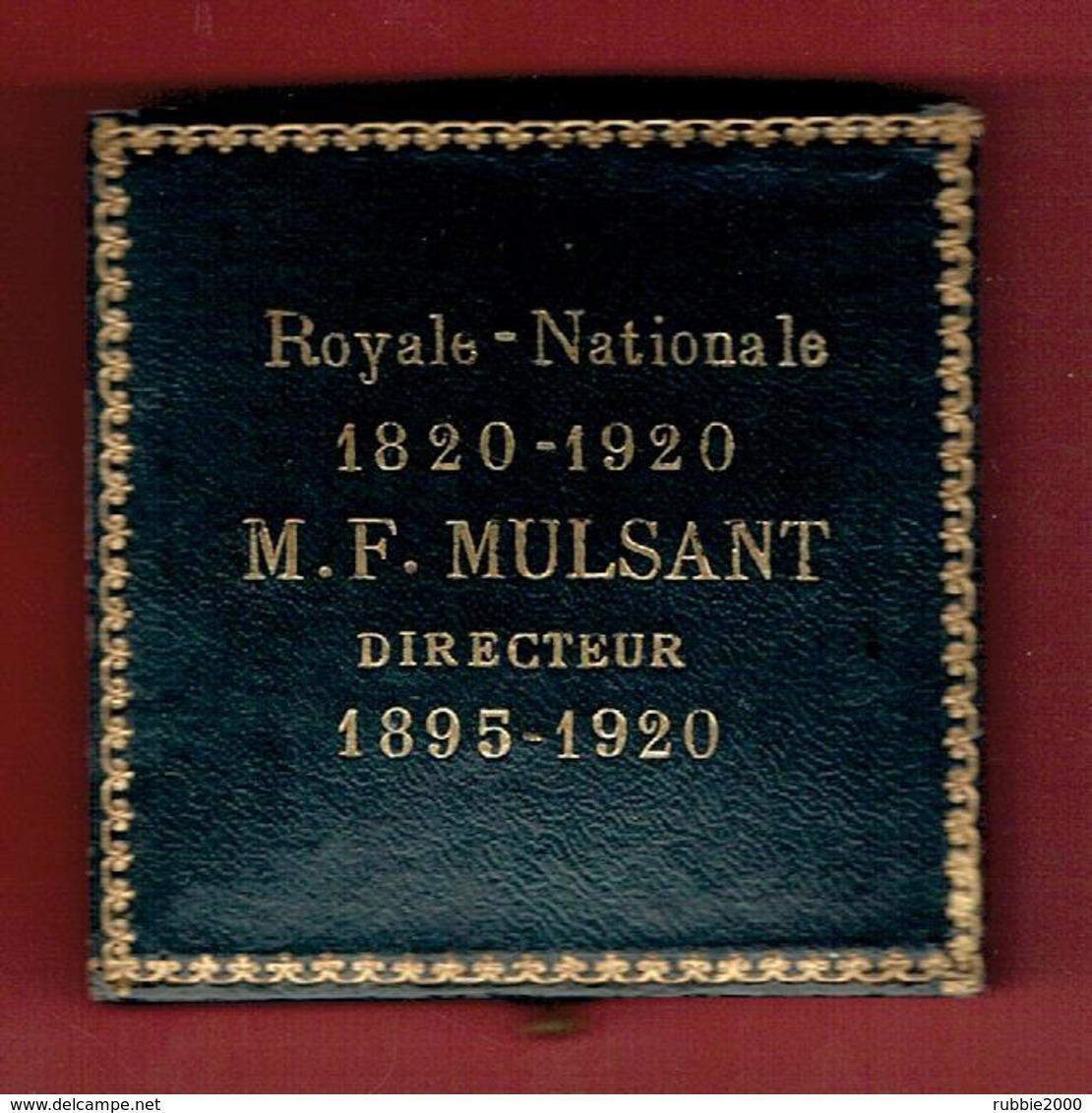 JETON COMPAGNIE ROYALE D ASSURANCES 1817 POUR M. F. MULSANT DIRECTEUR 1895 1920 GRAVEUR JACQUES JEAN BARRE 1830 - Professionnels / De Société