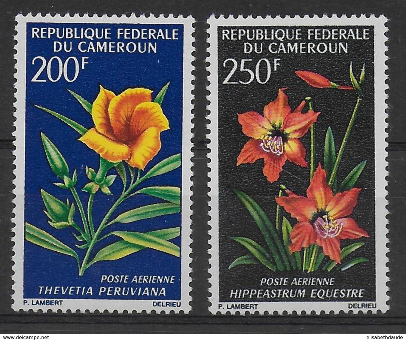 CAMEROUN - SERIE COMPLETE YVERT PA N°99/100 ** MNH - FLEURS - COTE 2006 = 10 EUR. - Cameroun (1960-...)