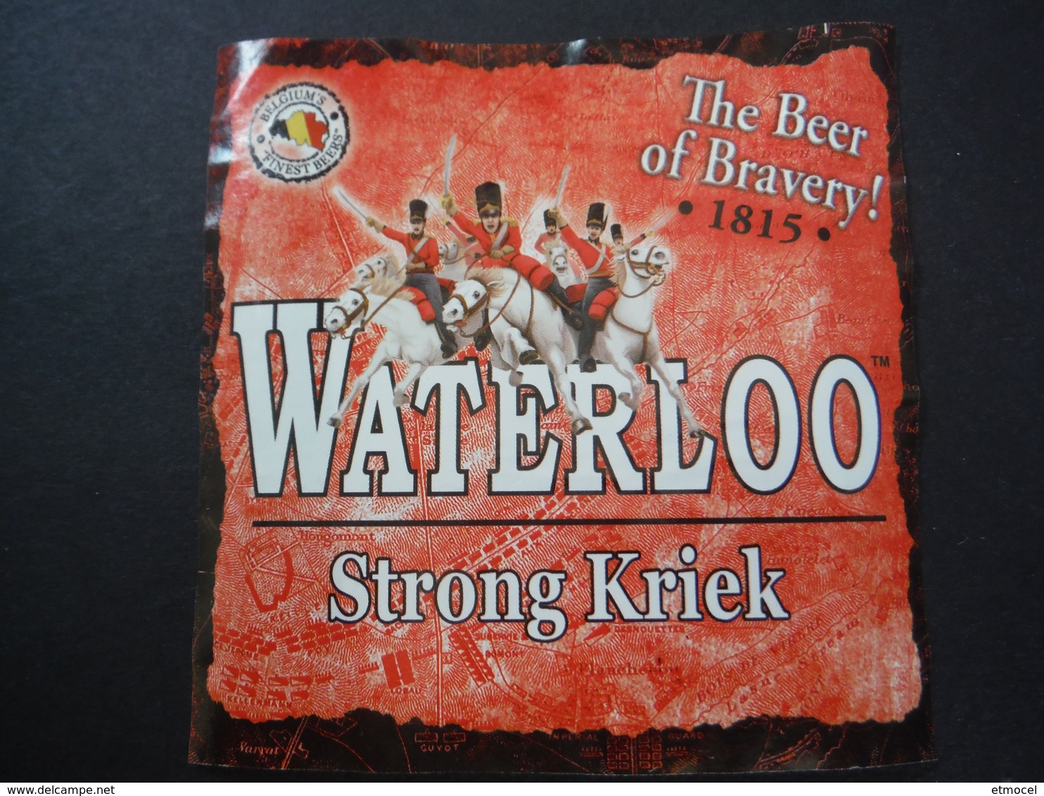 Etiquette Bière - Belgique - Waterloo Strong Kriek - Bière