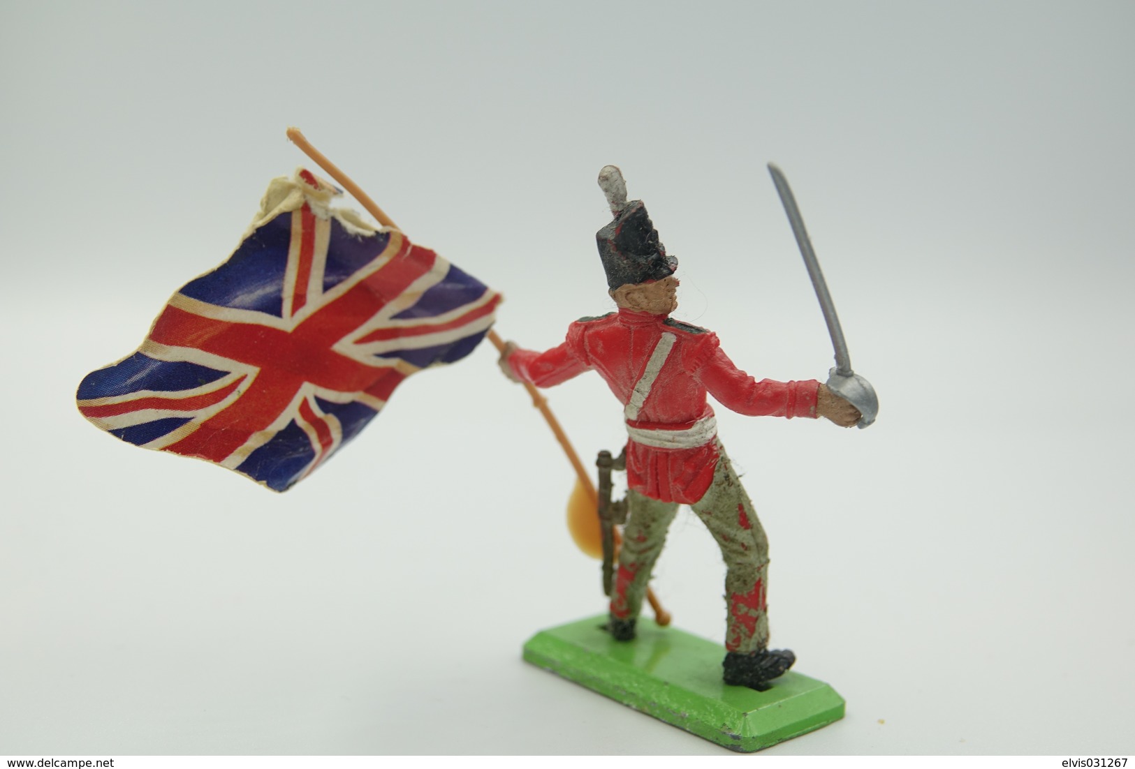 Britains Ltd, Deetail : WATERLOO - British Infantry Flag Patriotic 100% Complete Rare, Made In England, *** - Britains