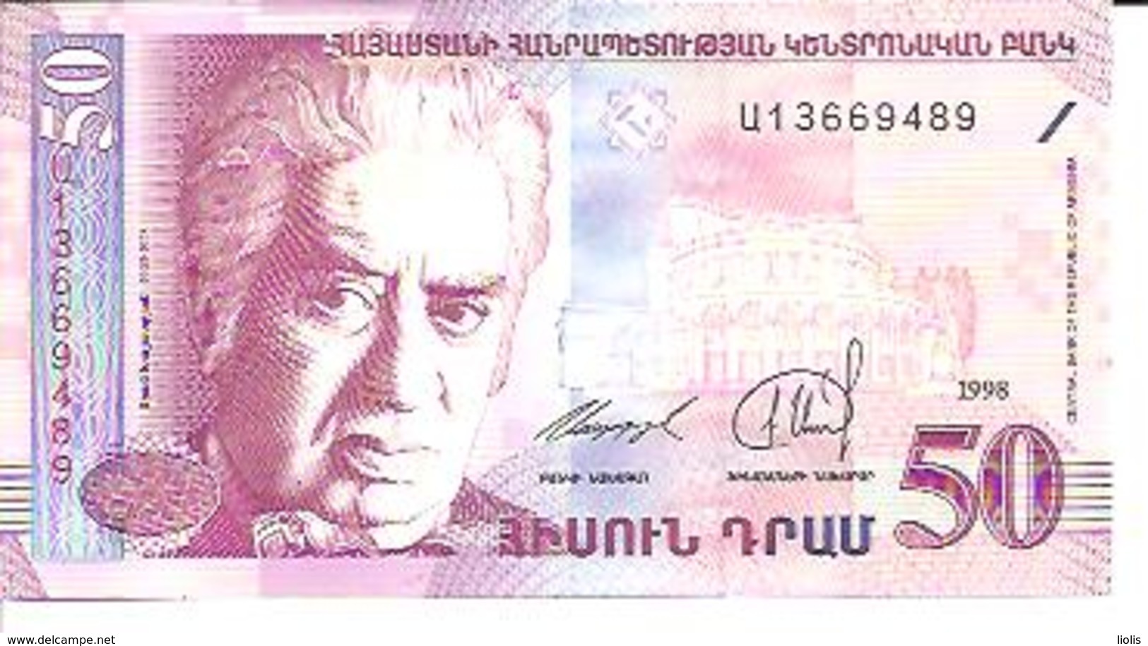 Armenia  P-41  50 Dram  1998  UNC - Armenien