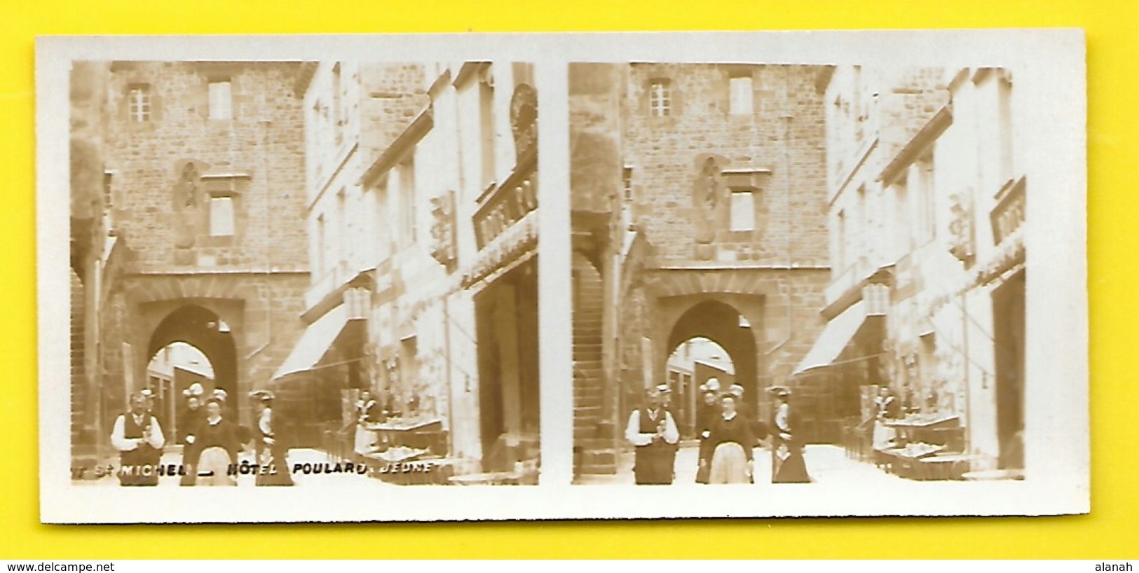 Vues Stéréos Mt St MICHEL Hôtel Poulard Jeune - Stereo-Photographie