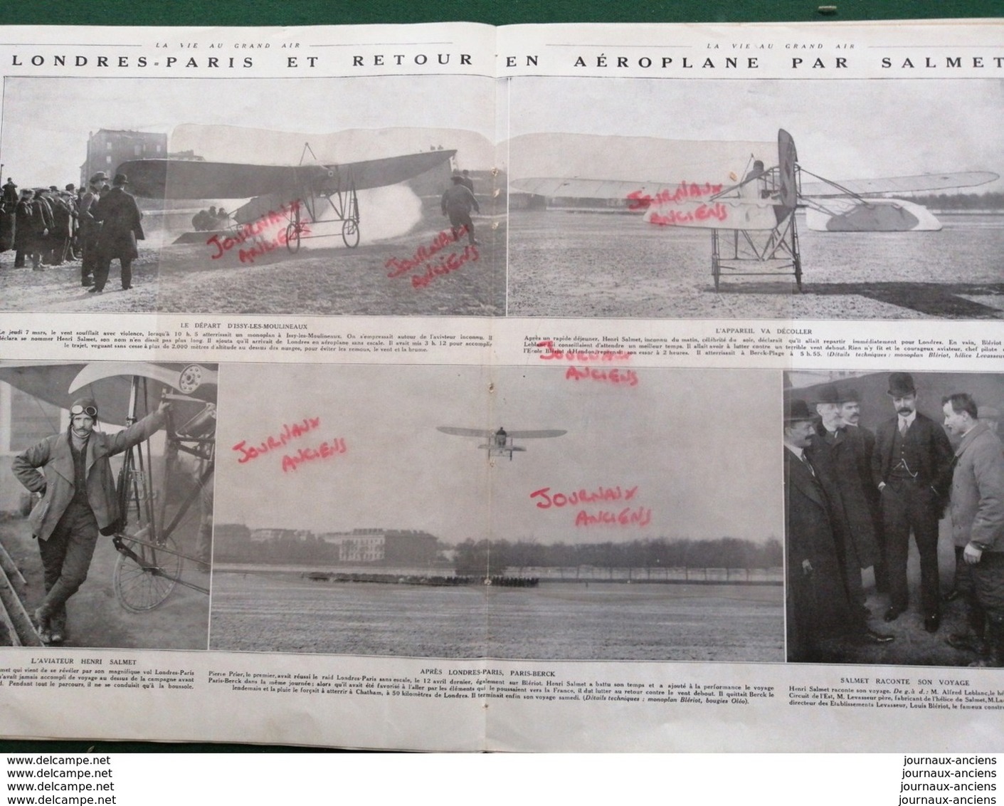 1912 AVIATION - LONDRES = PARIS ET RETOUR EN AÉROPLANE PAR SALMET - Andere & Zonder Classificatie