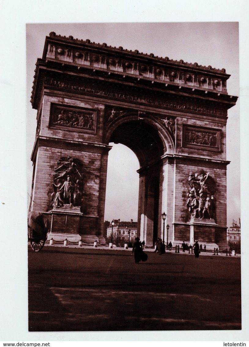 PSEUDO-ENTIER SUR CARTE POSTALE - L'ARC DE TRIOMPHE DE MARTIAL CAILLEBOTTE - - Pseudo-entiers Privés