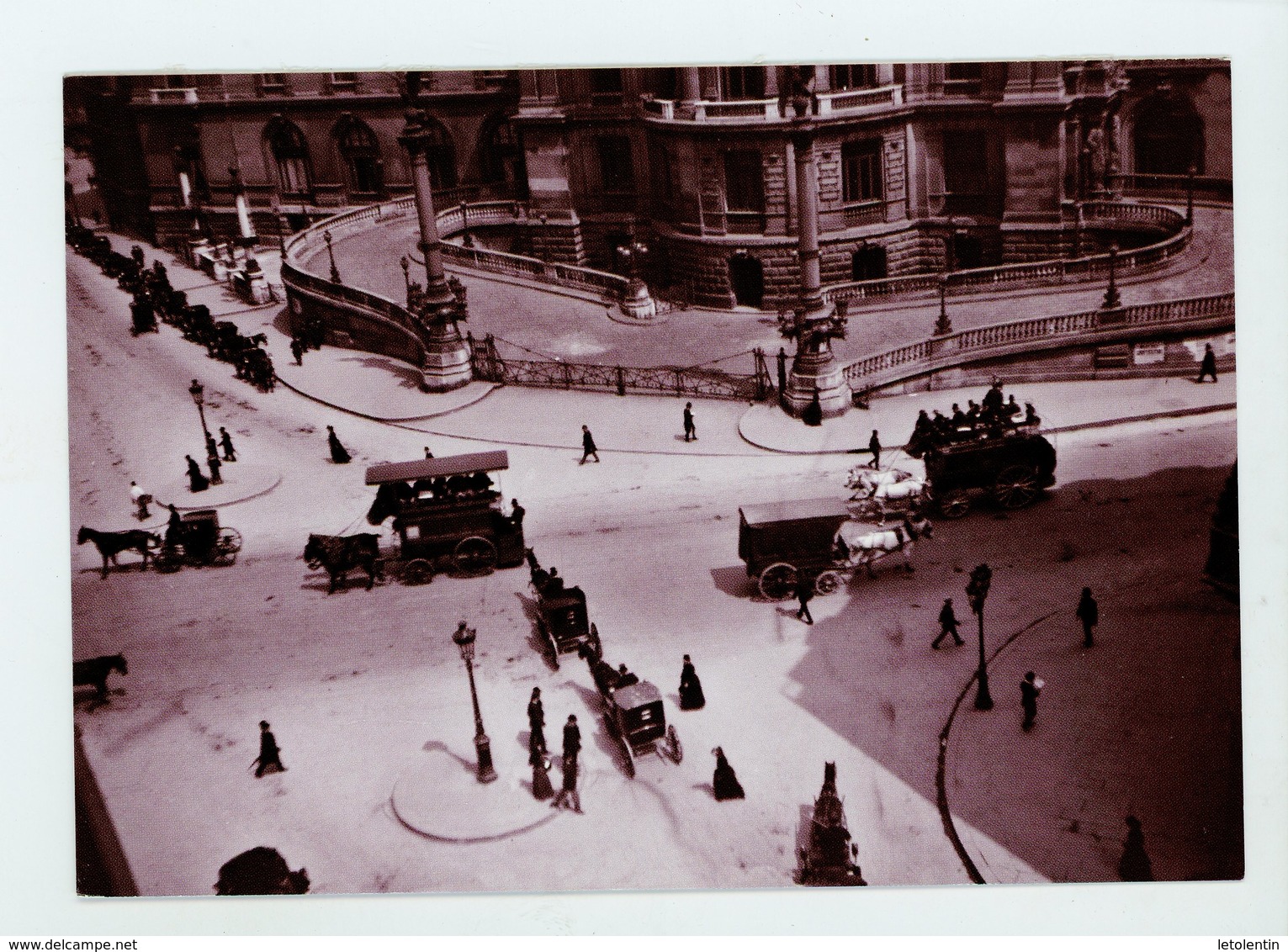 PSEUDO-ENTIER SUR CARTE POSTALE - LA RUE AUBER (VUE PRISE DU BALCON) DE MARTIAL CAILLEBOTTE - - Pseudo-entiers Privés